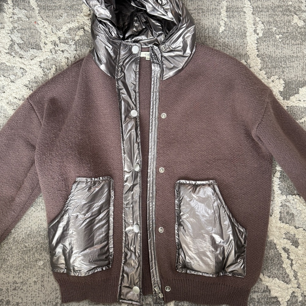 Easel Brown Metallic Jacket